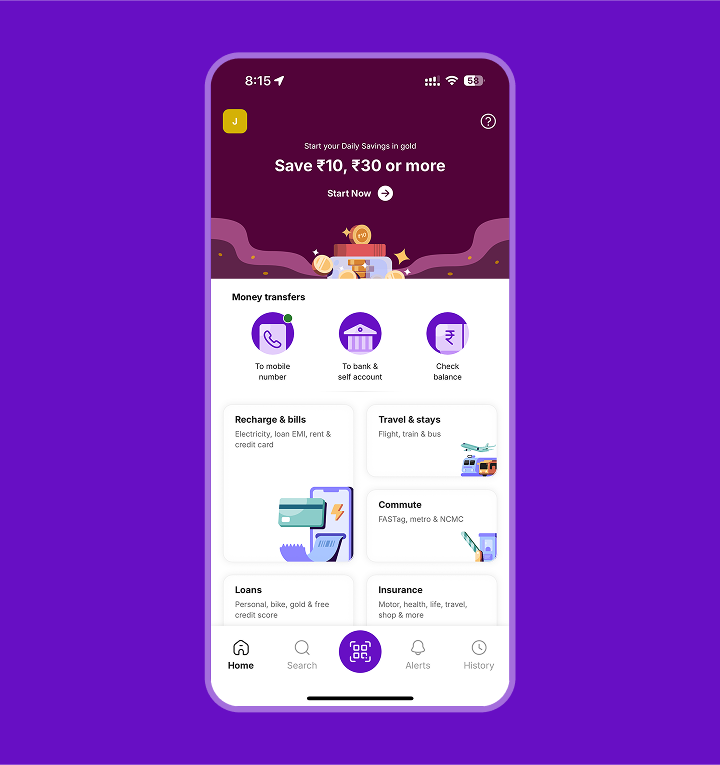 PhonePe App Interface